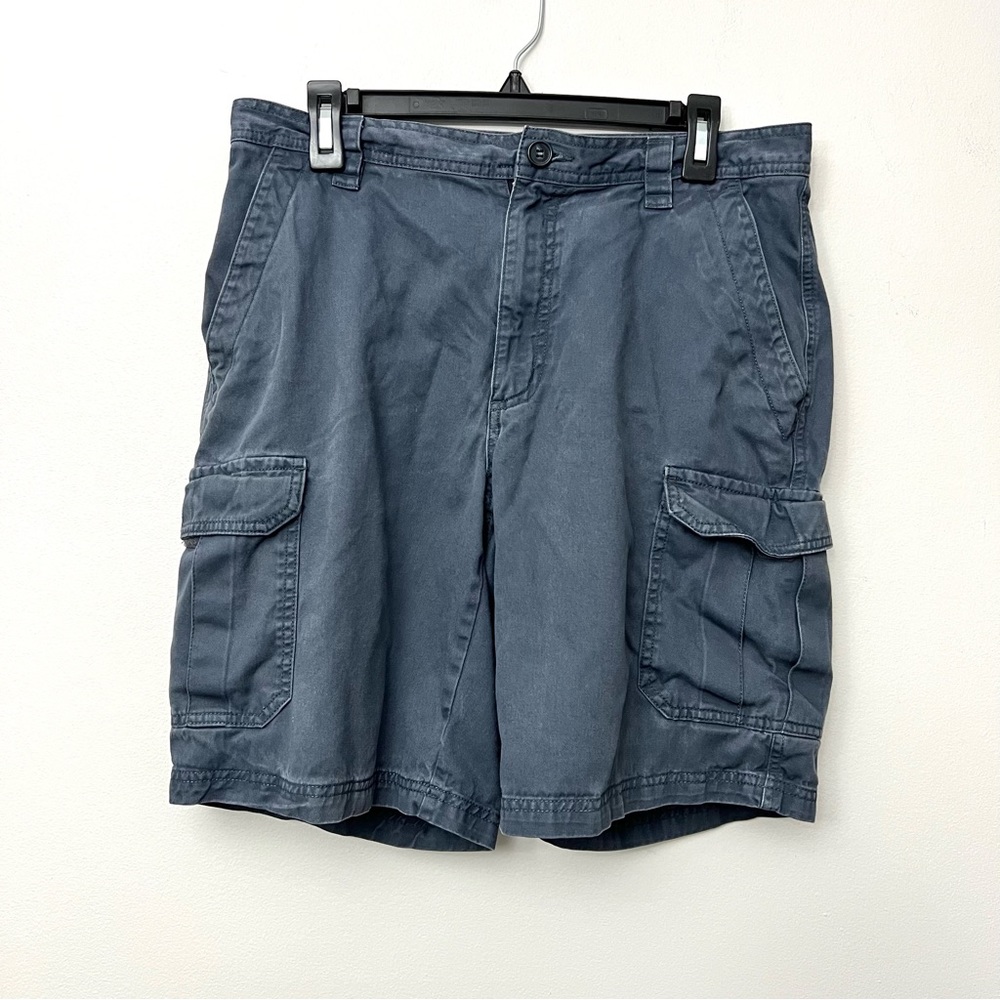 Mens Columbia cargo pocket khaki shorts Omni-shade sun protection blue 32W